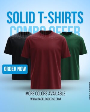 3 SOLID T-SHIRTS COMBO