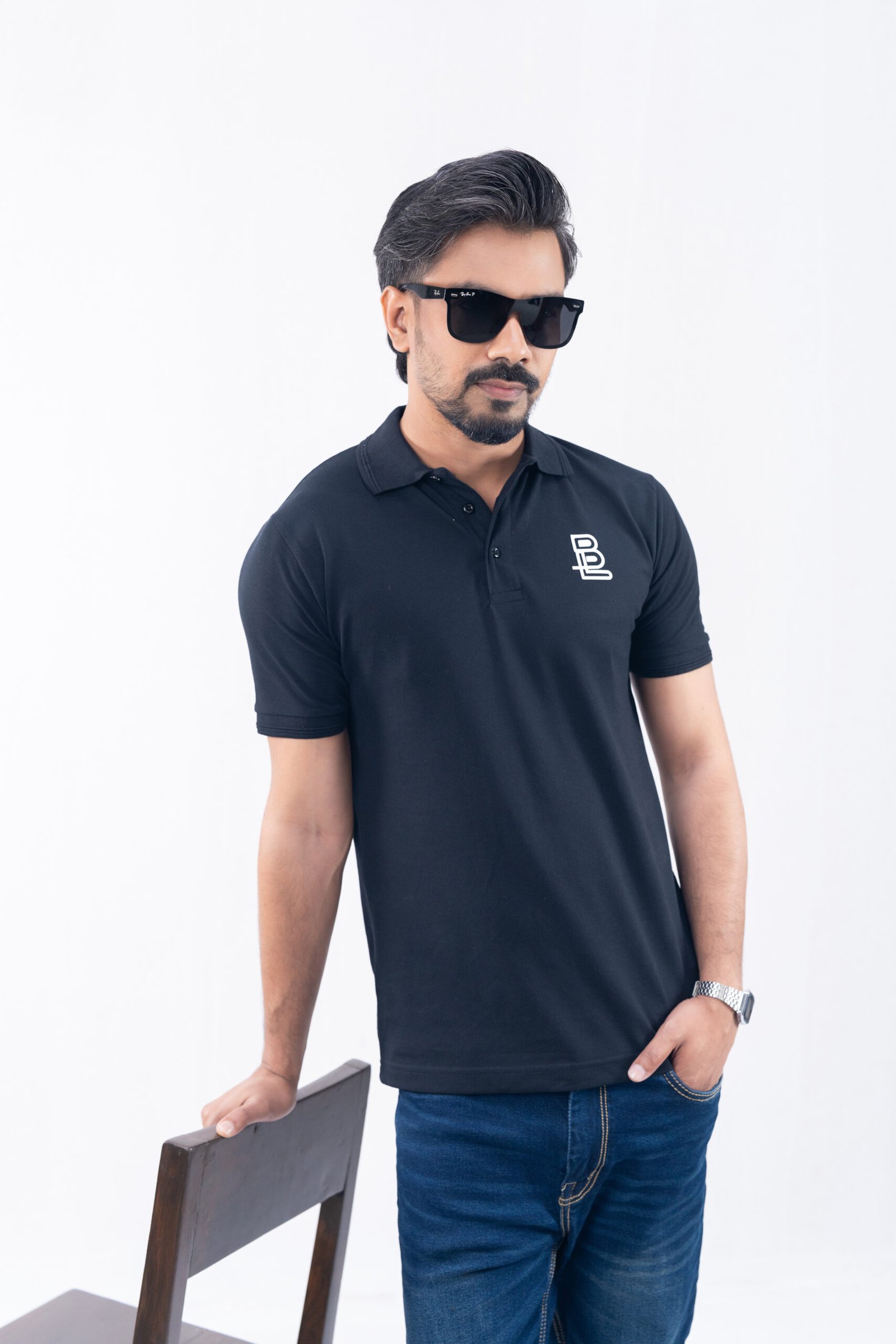 Premium Classic Polo Black - Image 4